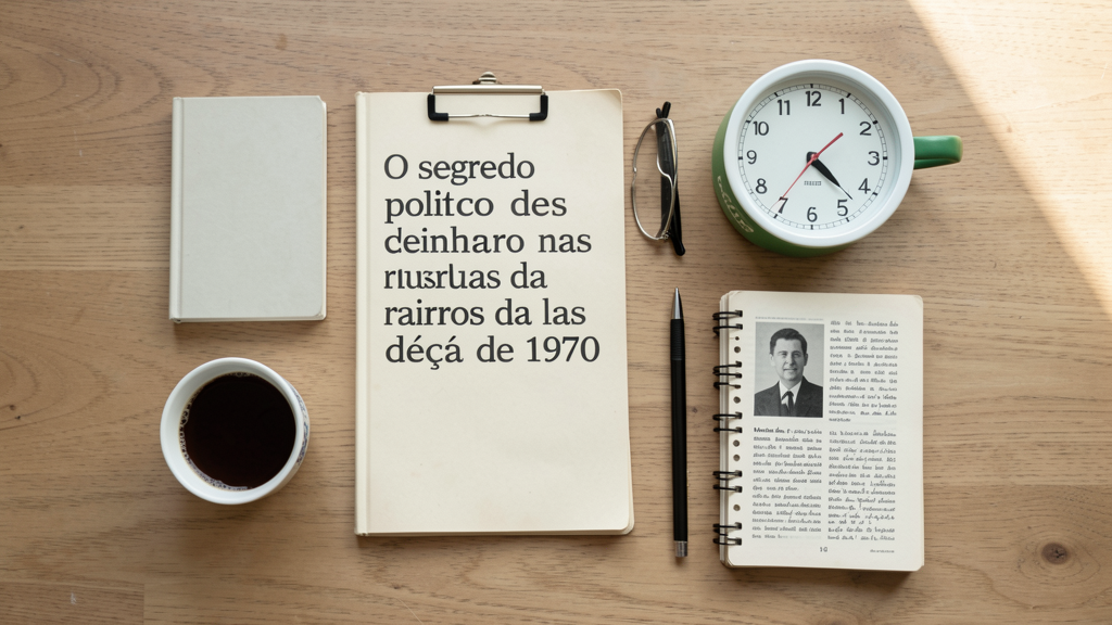 Imagem editorial ilustrando O segredo político desenhado nas ruas dos bairros da década de 1970